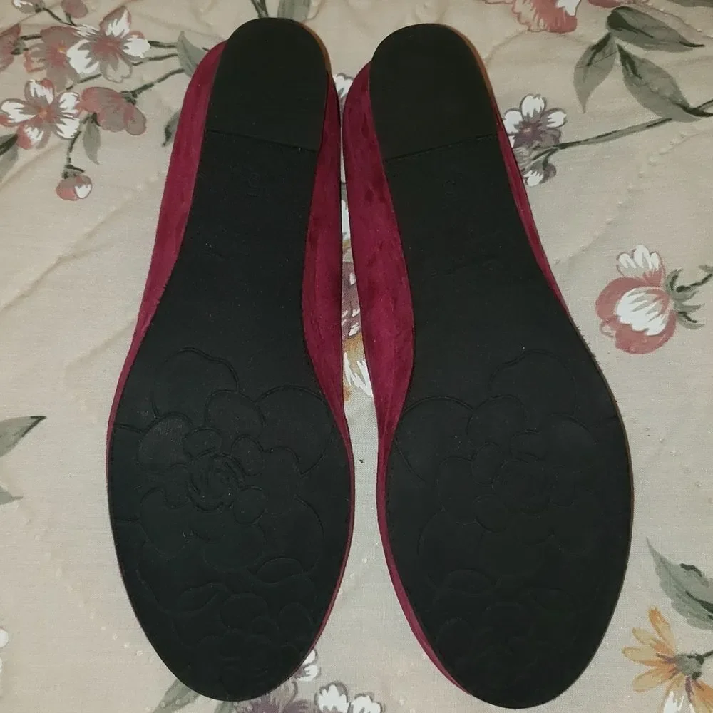 American Eagle Fuchsia Slip On Platform Wedge Heels